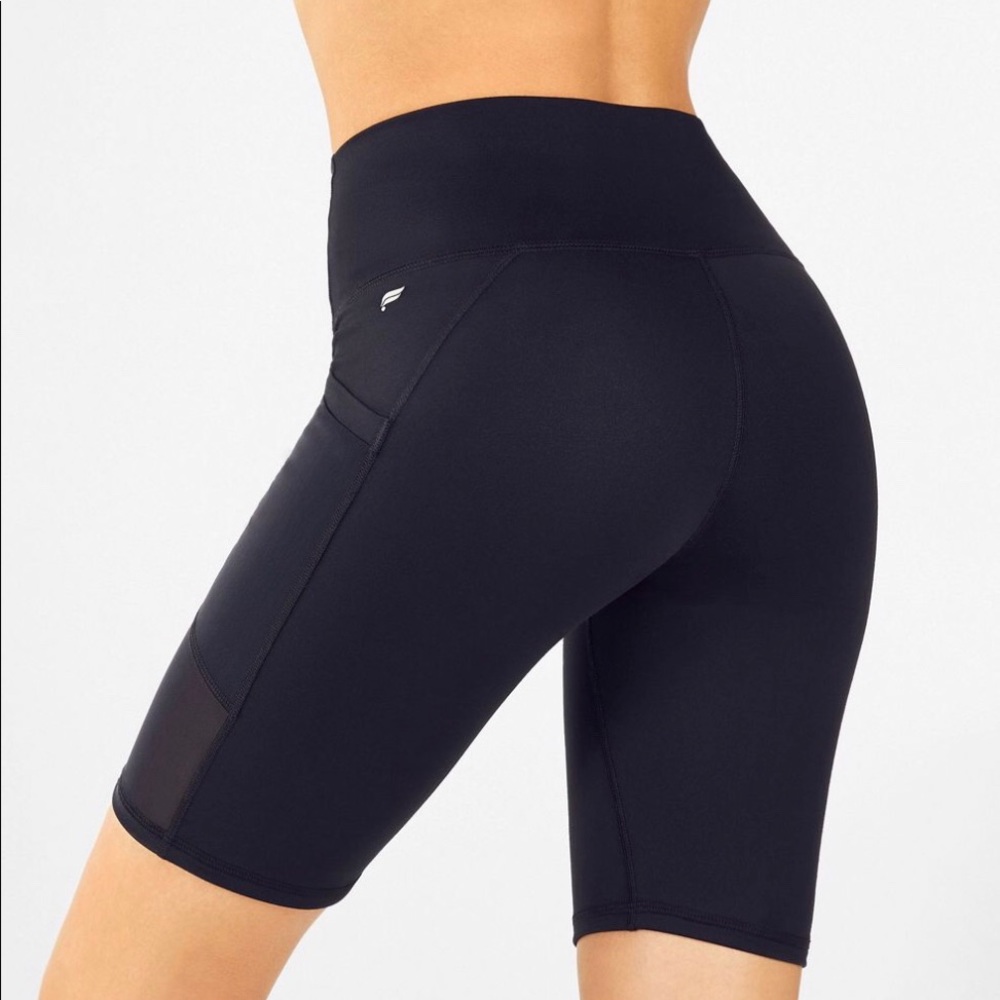 NWT Fabletics Mila Black High Waisted Biker Shorts